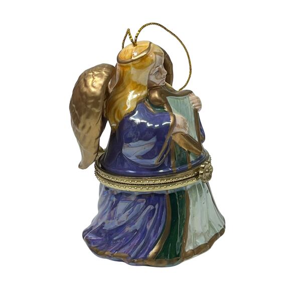 Mr Christmas Music Box Angel Plays Hark The Herald Angels Rotating Angels Inside - Picture 4 of 7